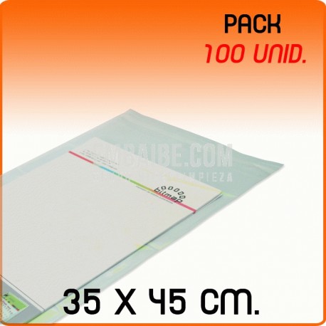 100 Bolsas Polipropileno CPP solapa adhesiva 25x35 cm