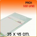 100 Sacos polipropileno CPP pala adesiva 35x45 cm