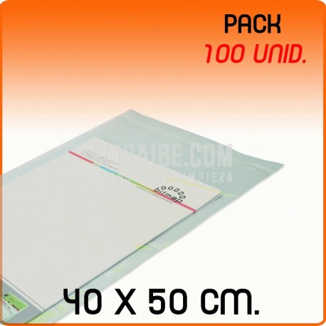 100 Bolsas Polipropileno CPP solapa adhesiva 40x50 cm