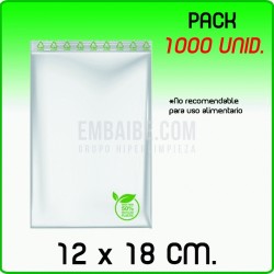 1000 Bolsas autocierre reciclado 12x18 cm